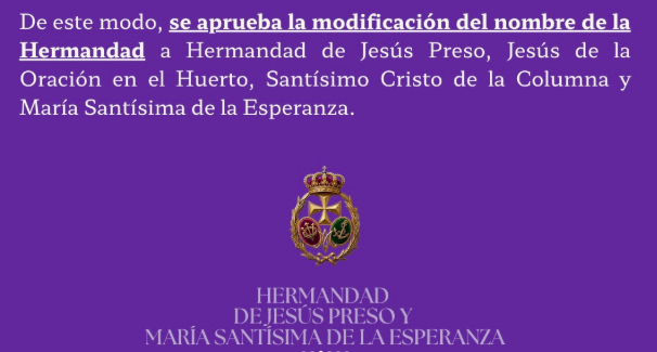 Decisión del cabildo de hermanos de Jesús Preso de Montilla