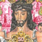 Cartel realizado por Mario Ramos, por el cincuentenario de la cuadrilla de costaleros de Nuestro Padre Jesús de las Penas